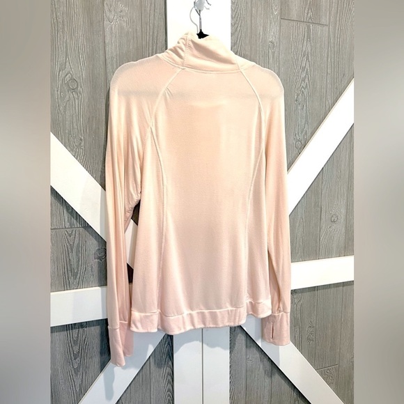 003. Yogalicious Relaxed Cross Neck Light Pink Sweatshirt Women's L - Picture 5 of 12